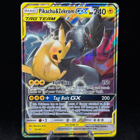 Pikachu & Zekrom GX - SM - Team Up Single Card