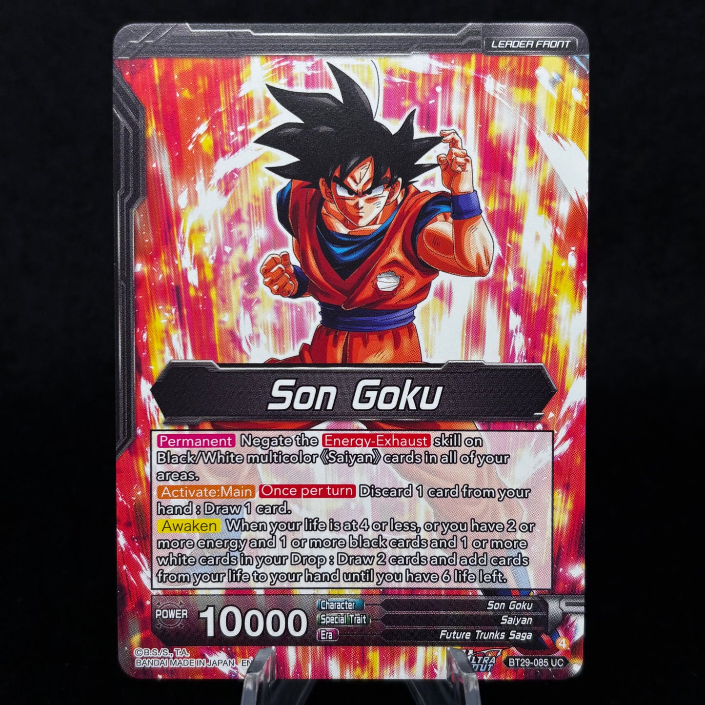 Son Goku // SSB Kaio-Ken Son Goku, Striking a God (SLR) Single Card