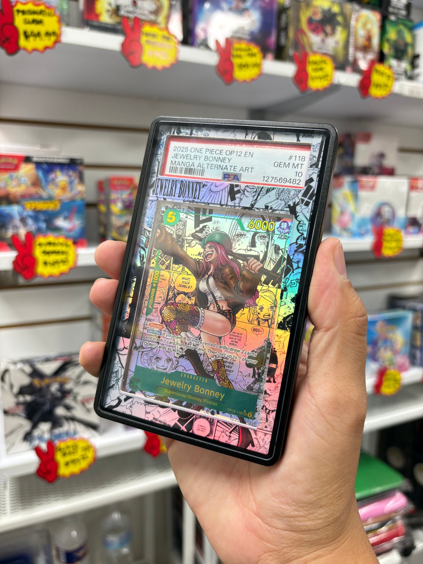 PSA 10 2025 One Piece OP 12 EN Jewelry Bonney #118 Manga Alternate Art