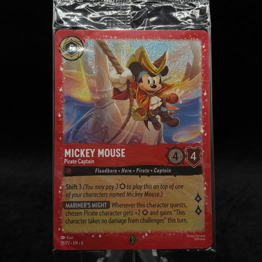 Mickey Mouse - Pirate Captain - Disney Lorcana PR *Sealed* Single Card
