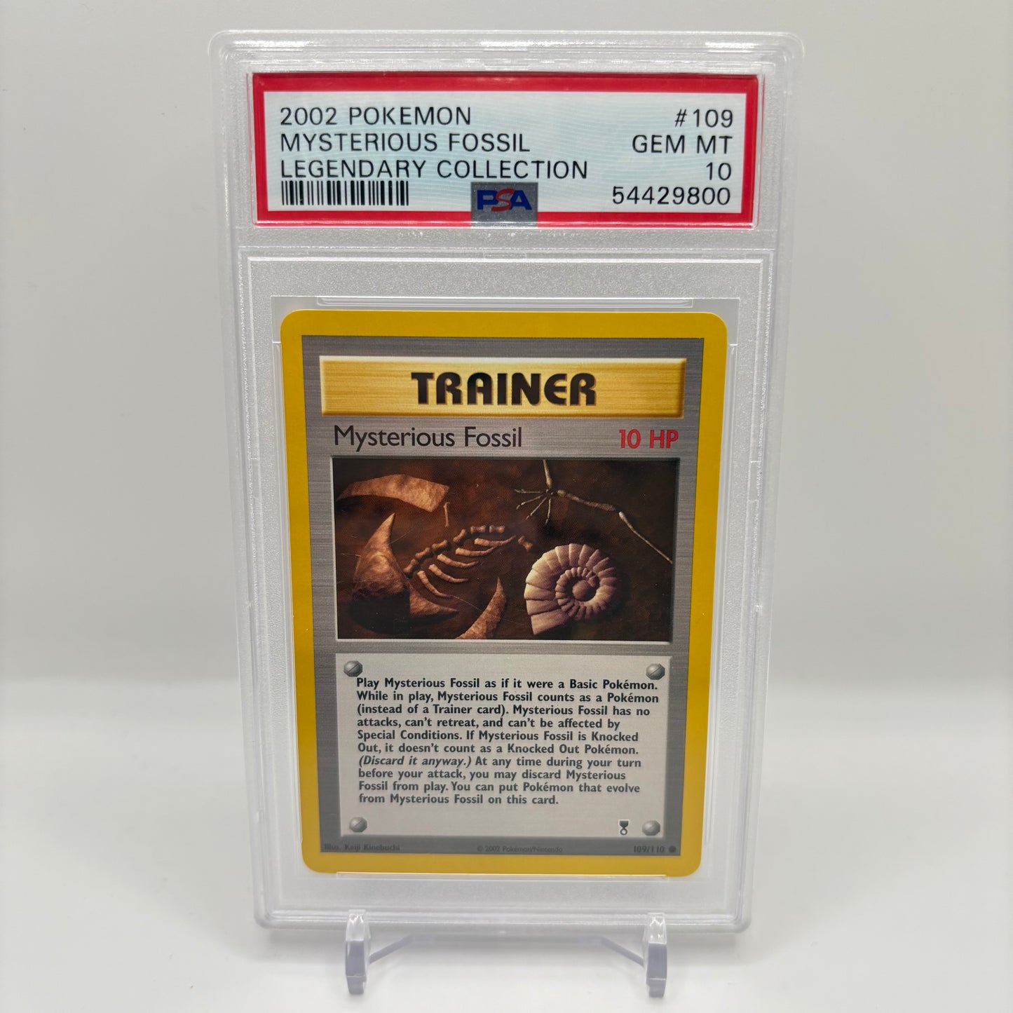 PSA 10 2002 POKEMON LEGENDARY COLLECTION #109 MYSTERIOUS FOSSIL LEGENDARY COLLECTION