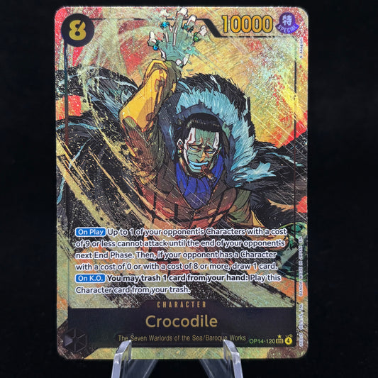 Crocodile - OP14-120 (Alternate Art) - The Azure Sea's Seven Single Card