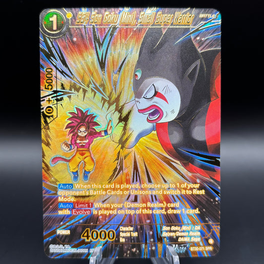 SS4 Son Goku (Mini), Small Super Warrior (SPR) - Three Glorious Fighters Single Card