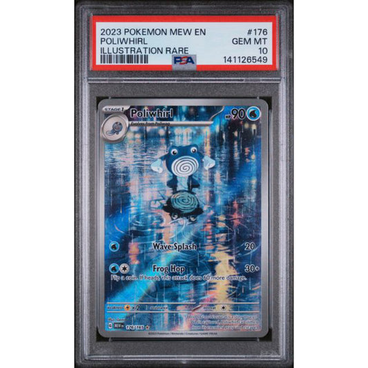 PSA 10 2023 POKEMON MEW EN-151 #176 POLIWHIRL ILLUSTRATION RARE