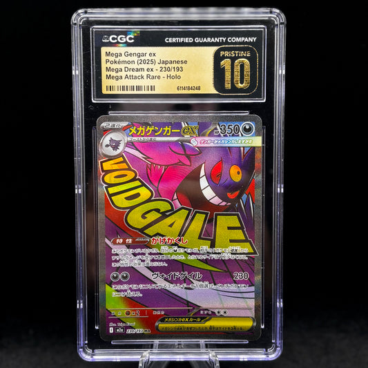 CGC PRISTINE 10 2025 POKEMON JAPANESE MEGA GENGAR EX 230/193