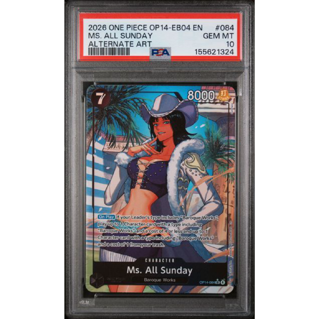 2026 ONE PIECE OP14-EB04-THE AZURE SEA'S SEVEN #084 MS. ALL SUNDAY ALTERNATE ART