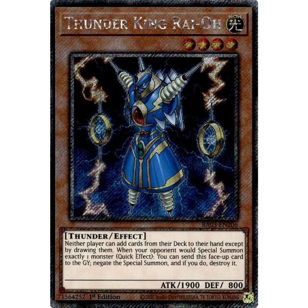 Thunder King Rai-Oh (Platinum Secret Rare) - Quarter Century Bonanza Single Card