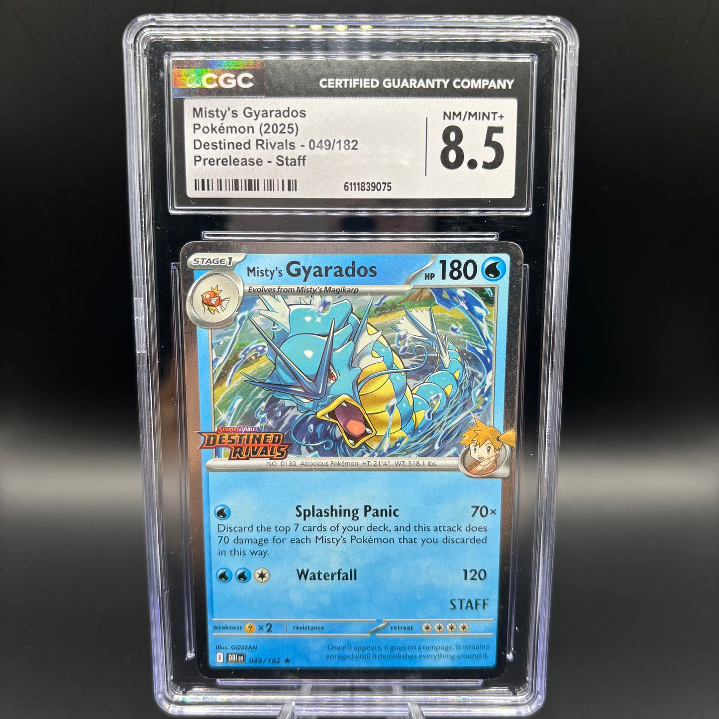CGC NM/M+ 8.5 - 2025 POKEMON DESTINED RIVALS - MISTYS GYARADOS 049/182