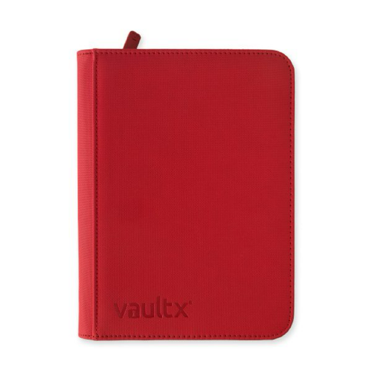 Vault X 4-Pocket Exo-Tec® Zip Binder Fire Red
