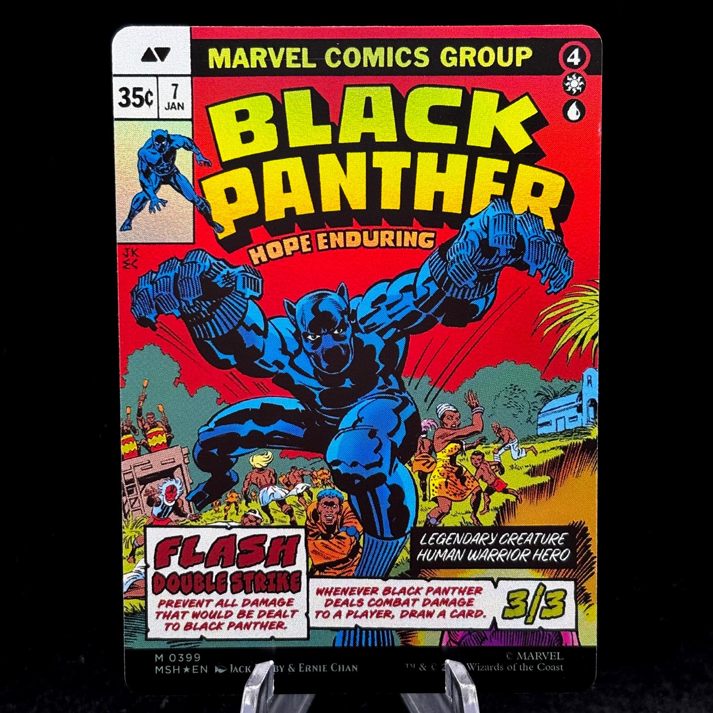 King T'Challa (Borderless) (0399) - Marvel Super Heroes (MSH) Single Card