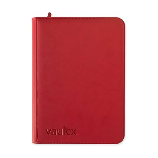 Vault X 9-Pocket Exo-Tec® Zip Binder Fire Red