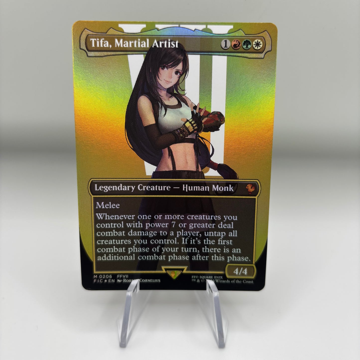 Tifa, Martial Artist (Borderless FOIL) #0206- Commander: FINAL FANTASY Single Card