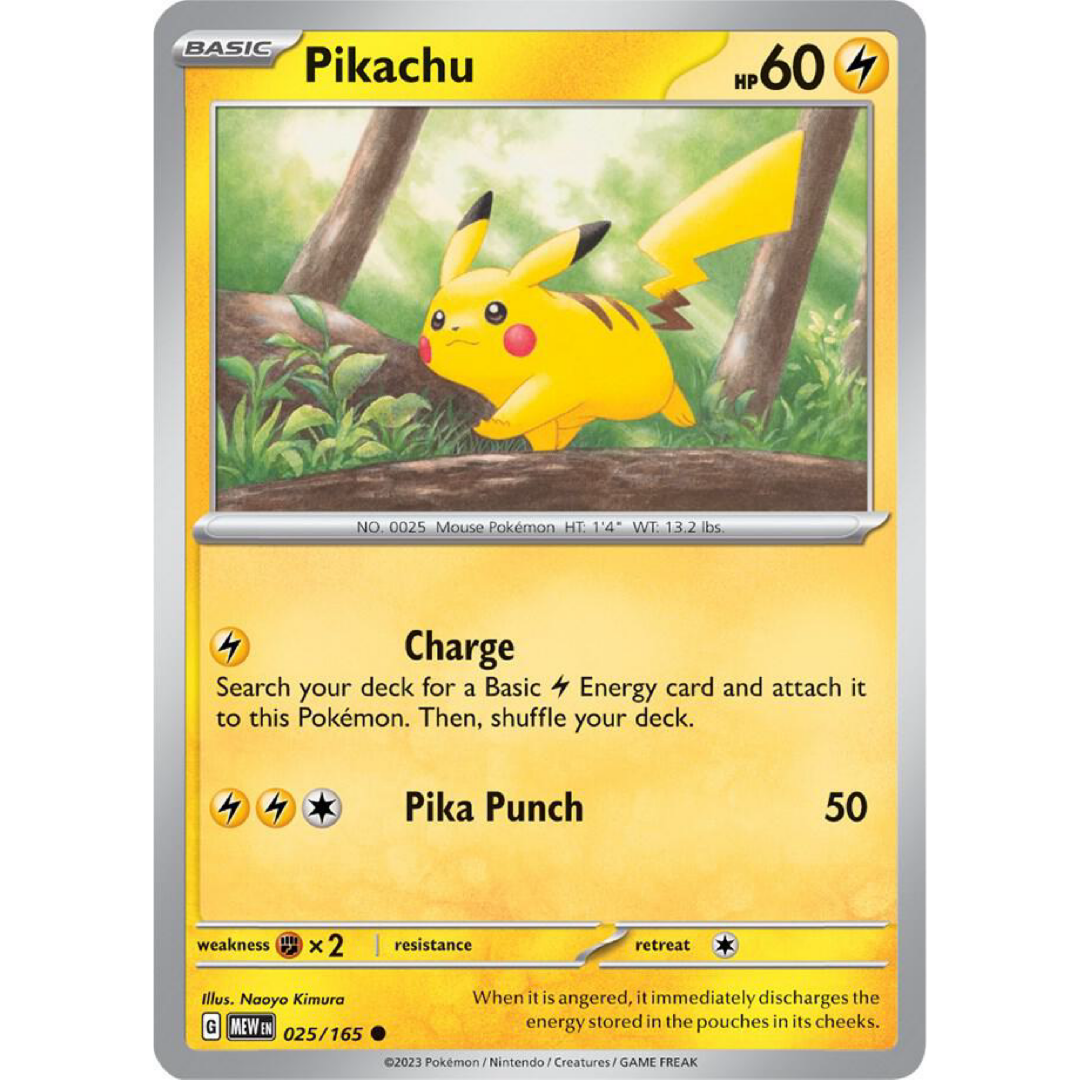 Pikachu - 025/165 - SV 151 & Eevee - 133/165 (Pokemon Together) Single Cards