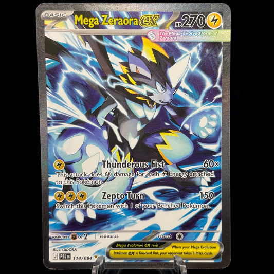 Mega Zeraora ex - 114/084 - ME05: Pitch Black *Lightly Played* Single Card