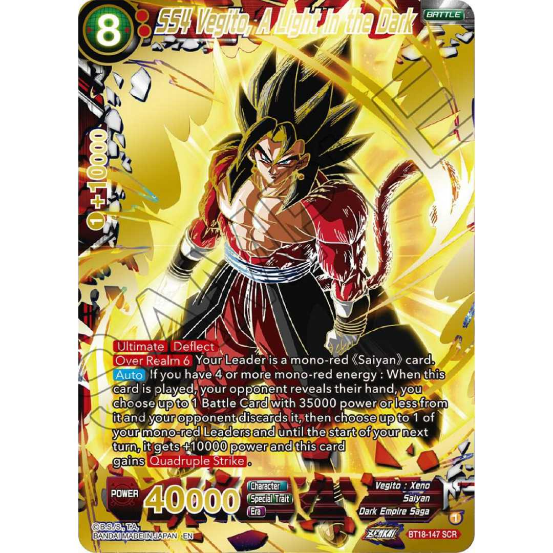 SS4 Vegito, A Light in the Dark - Dawn of the Z-Legends Single Card