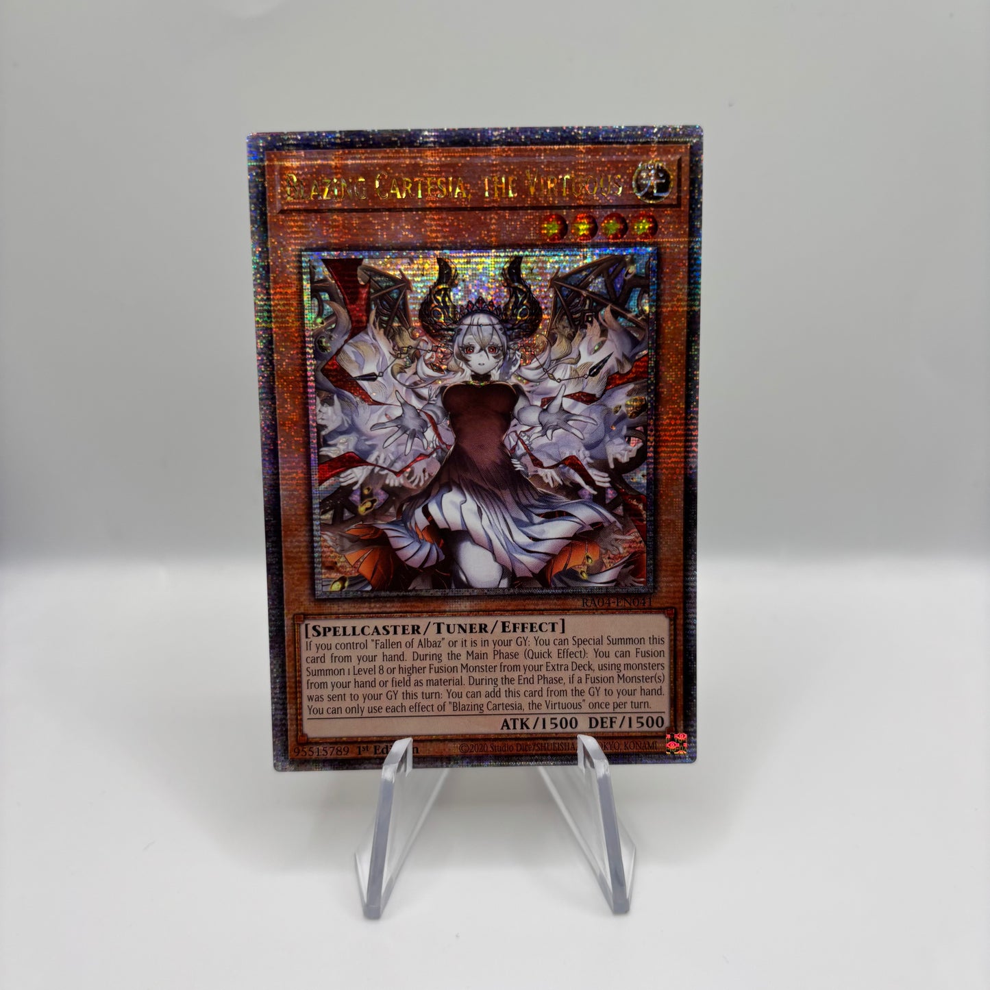 Blazing Cartesia, the Virtuous (New Art) (Quarter Century Secret Rare) Single Card