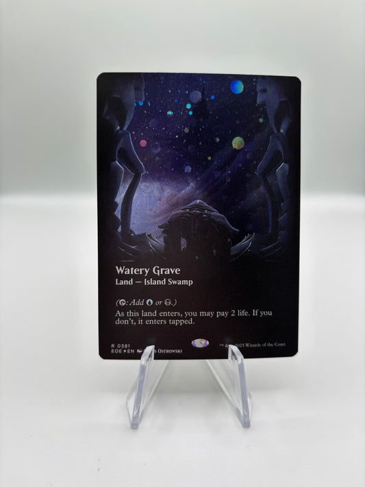 Watery Grave (Borderless) (Galaxy Foil) - Edge of Eternities singe card