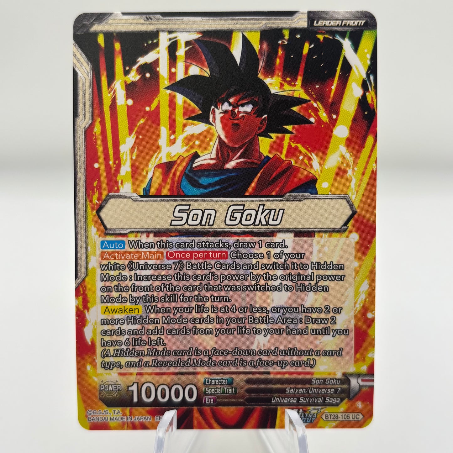 Son Goku // SSG Son Goku, Crimson Power (SLR) - Prismatic Clash (BT28)