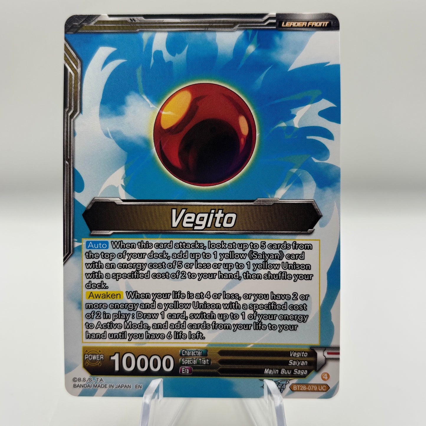 Vegito // SS Vegito, Transcendent Rage (SLR) - Prismatic Clash (BT28)