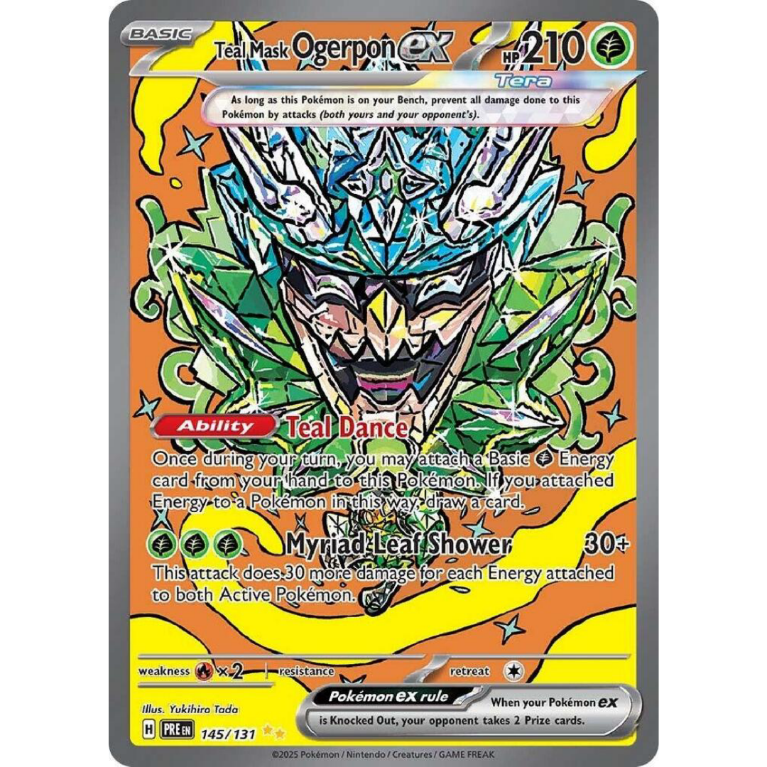 Teal Mask Ogerpon ex - 145/131 - SV: Prismatic Evolutions single card