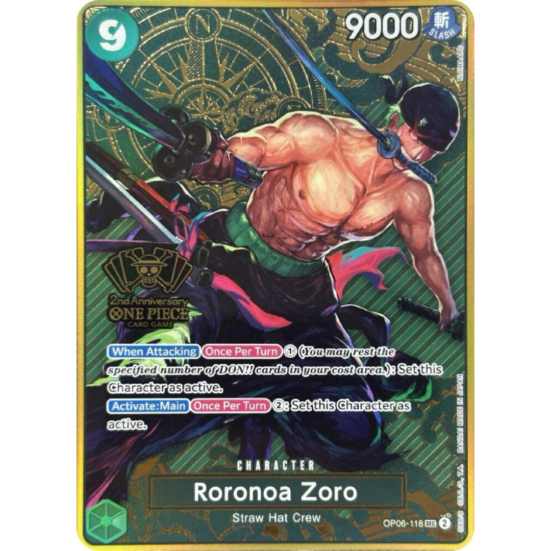 Roronoa Zoro (One Piece Japanese Version 2nd Anniversary Set) single card