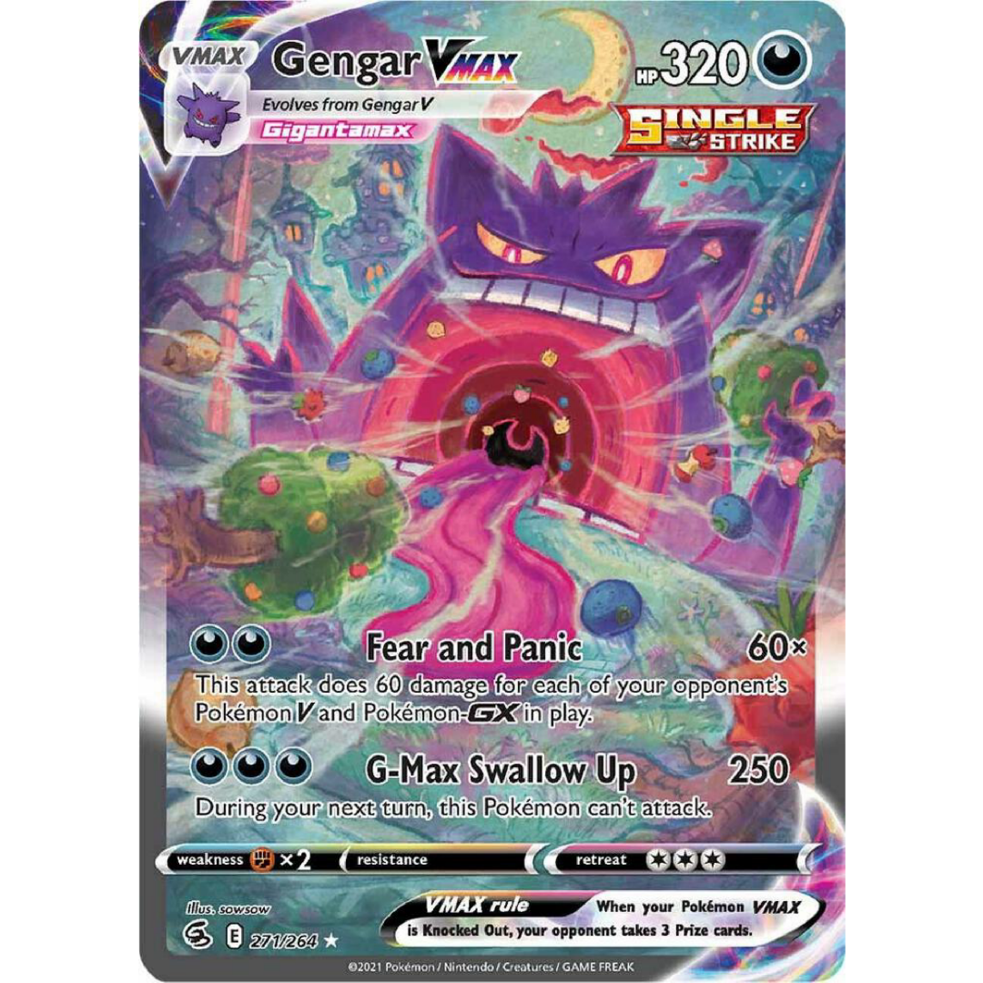 Gengar VMAX (Alternate Art Secret) - SWSH08: Fusion Strike Single Card
