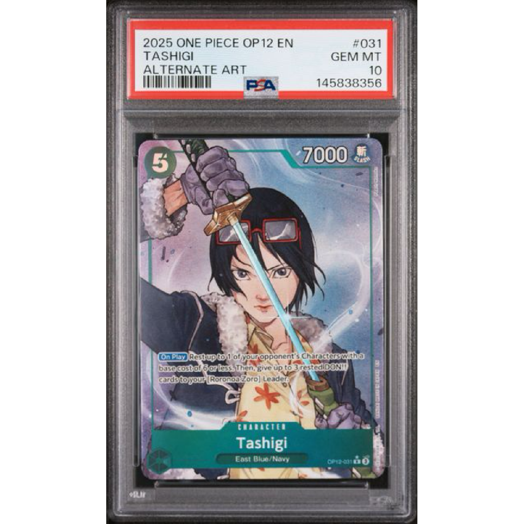2025 ONE PIECE OP12-LEGACY OF THE MASTER #031 TASHIGI ALTERNATE ART PS – Card Boyz