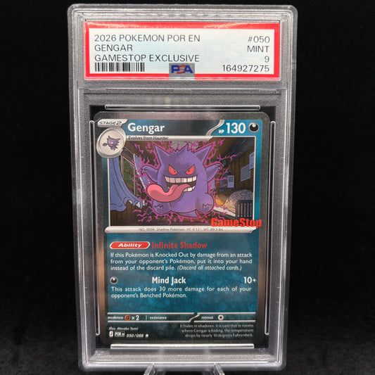 PSA 9 2026 POKEMON POR EN-PERFECT ORDER #050 GENGAR GAMESTOP EXCLUSIVE