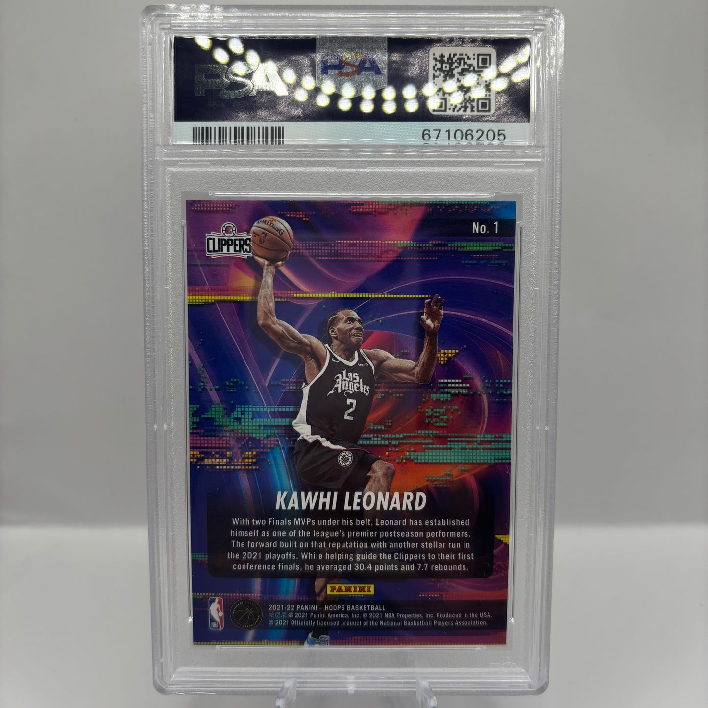 2021 PANINI NBA HOOPS HOOPLA #1 KAWHI LEONARD HOOPLA-HOLO ARTIST PROOF