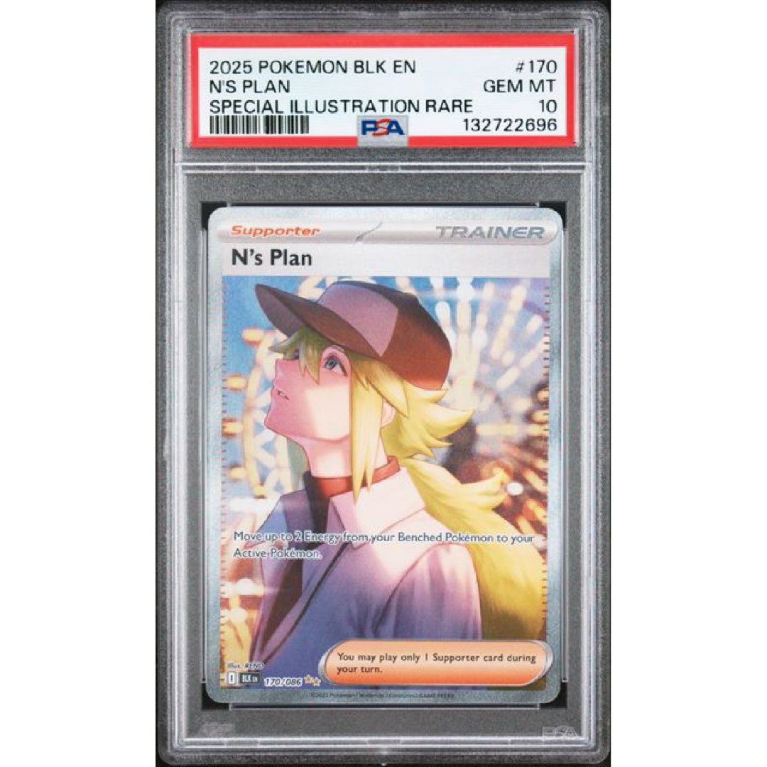 PSA 10 2025 POKEMON BLK EN-BLACK BOLT #170 N'S PLAN SPECIAL ILLUSTRATION RARE