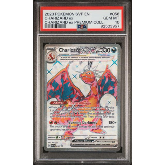 2023 POKEMON SVP EN-SV BLACK STAR PROMO #056 CHARIZARD EX CHARIZARD EX PREMIUM COLL. PSA 10