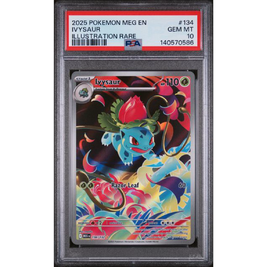 PSA 10 2025 POKEMON MEG EN-MEGA EVOLUTION #134 IVYSAUR ILLUSTRATION RARE