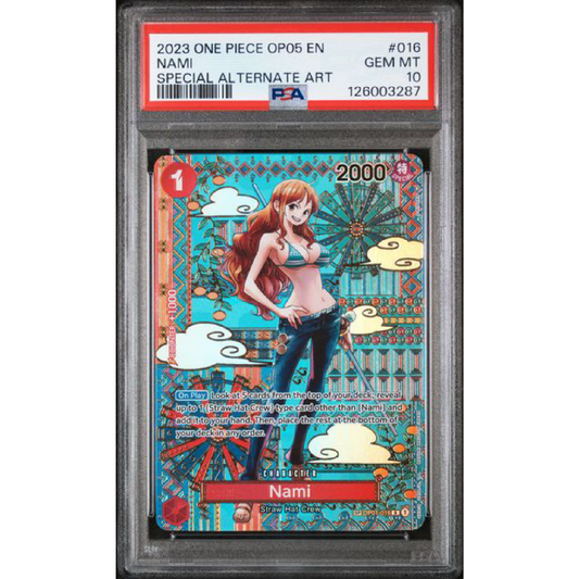 2023 ONE PIECE OP05-AWAKENING OF THE NEW ERA #016 NAMI SPECIAL ALTERNATE ART PSA 10