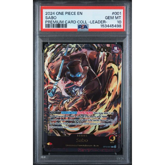 2024 ONE PIECE PREMIUM CARD COLLECTION -LEADER COLLECTION- #001 SABO PSA 10
