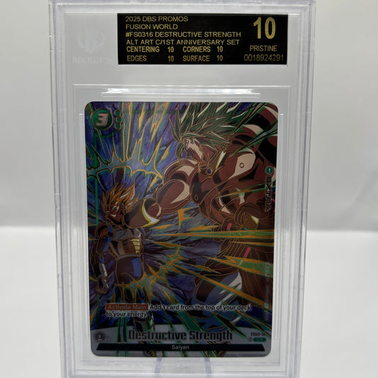 2025 BECKETT BLACK LABEL FUSTIN WORLD - DESTRUCTIVE STRENGTH FB03-16 C ALT ART