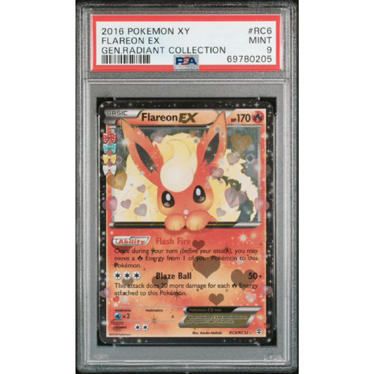 PSA 10 2016 POKEMON XY GENERATIONS RADIANT COLLECTION #RC6 FLAREON EX GEN.RADIANT COLLECTION