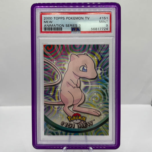 PSA 9 2000 TOPPS POKEMON TV ANIMATION SERIES 3 #151 MEW ANIMATION SERIES 3