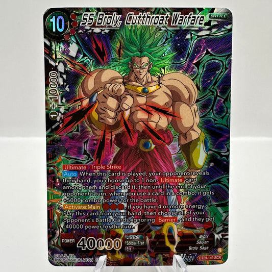 SS Broly, Cutthroat Warfare - Fearsome Rivals (BT29-149) SCR Single Card