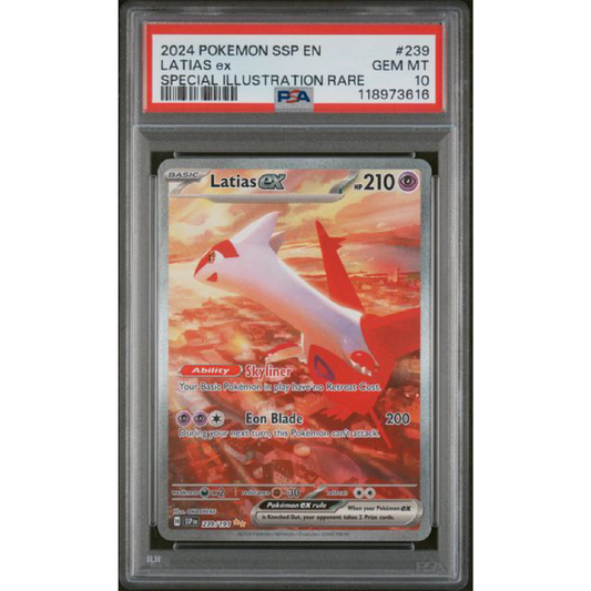 PSA 10 2024 POKEMON SSP EN-SURGING SPARKS #239 LATIAS EX SPECIAL ILLUSTRATION RARE