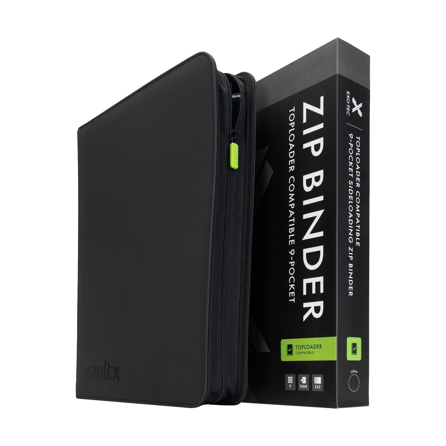 Vault X 9-Pocket Exo-Tec® Toploader Compatible Zip Binder