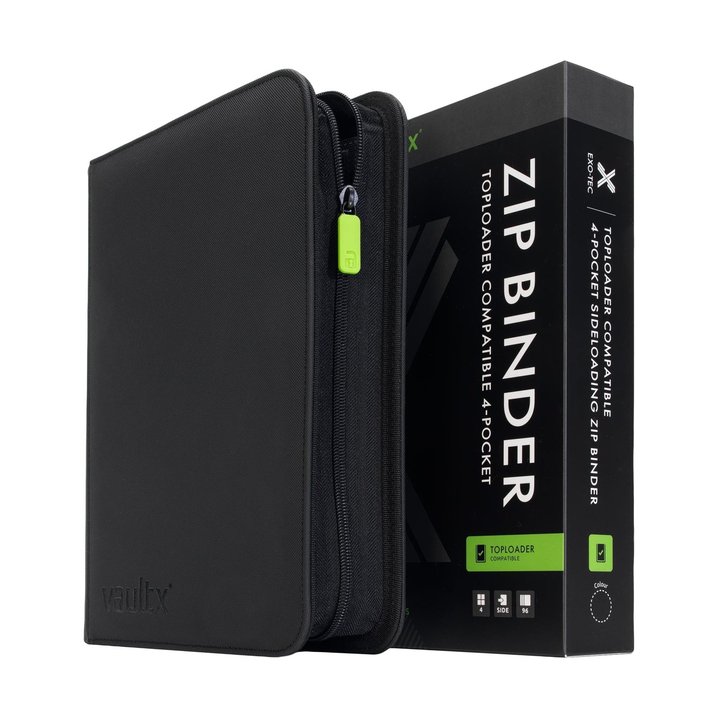 Vault X 4-Pocket Exo-Tec® Toploader Compatible Zip Binder