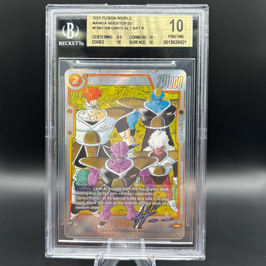 Beckett 10 2025 Fusion World Manga Booster SB02 Ginyu FB01-108 Alt Art Rare