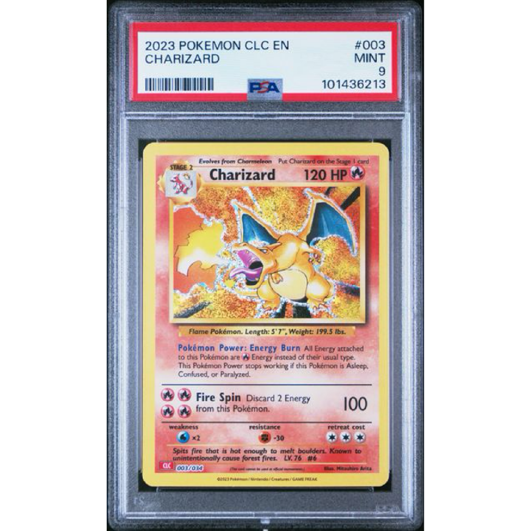 PSA 9 2023 POKEMON CLC-TRADING CARD GAME CLASSIC CHARIZARD & HO-OH EX DECK #003 CHARIZARD