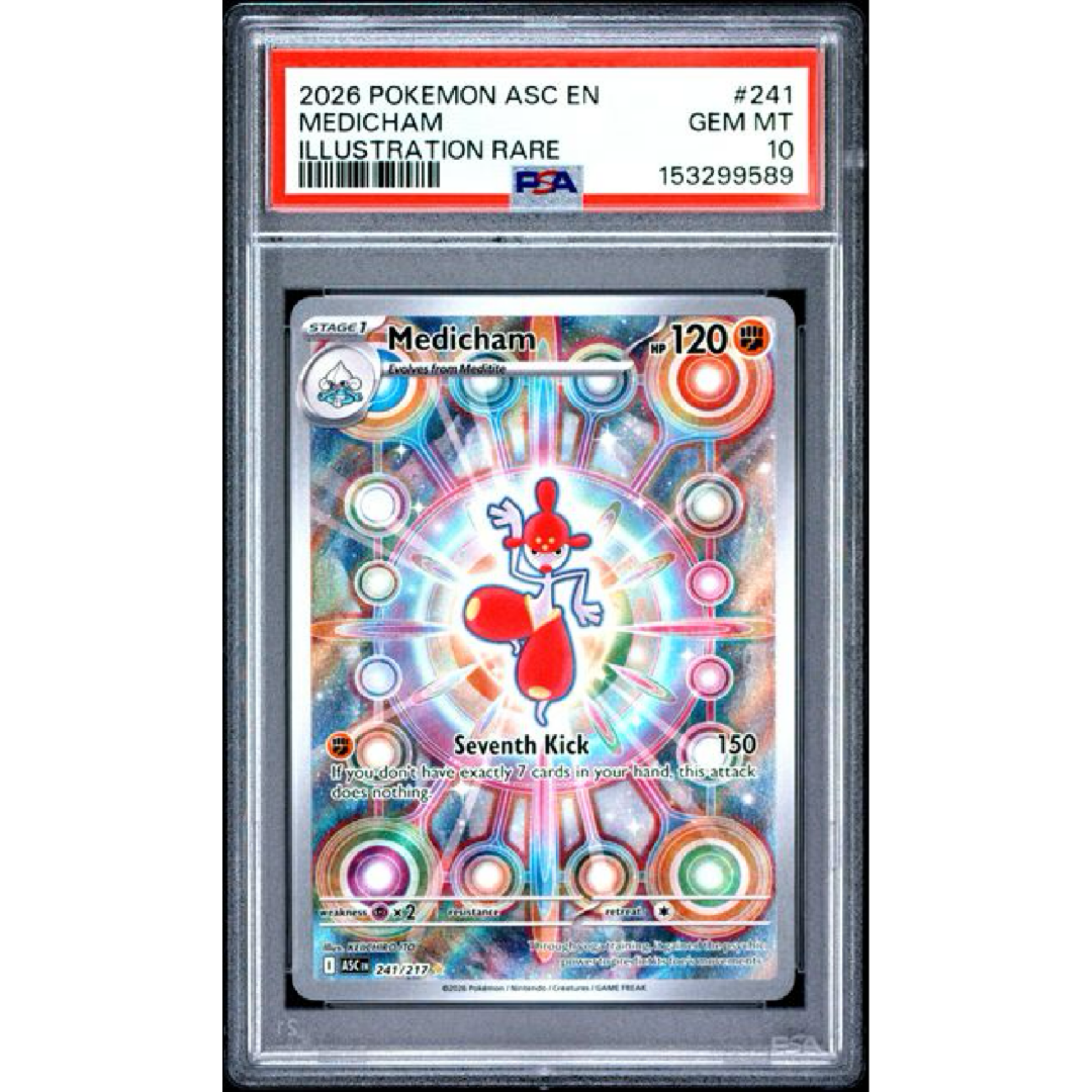 PSA 10 2026 POKEMON ASC EN-ASCENDED HEROES #241 MEDICHAM ILLUSTRATION RARE