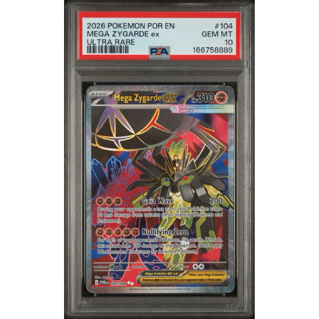 PSA 10 2026 POKEMON POR EN-PERFECT ORDER #104 MEGA ZYGARDE EX ULTRA RARE