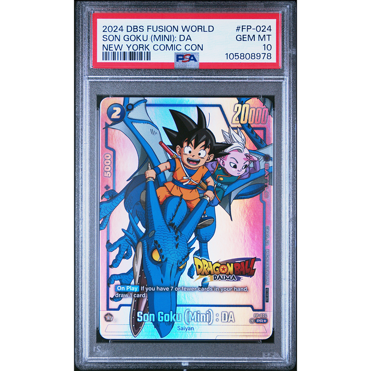 PSA 10 New York Comic Con - Son Goku Mini Daima Dragon Ball