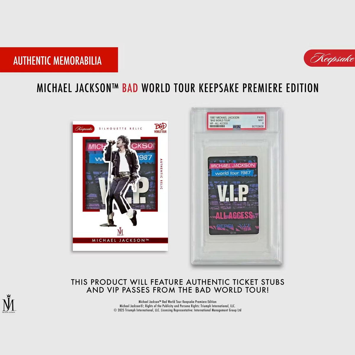 2026 Michael Jackson Bad World Tour Keepsake Premiere Edition - Hobby Box