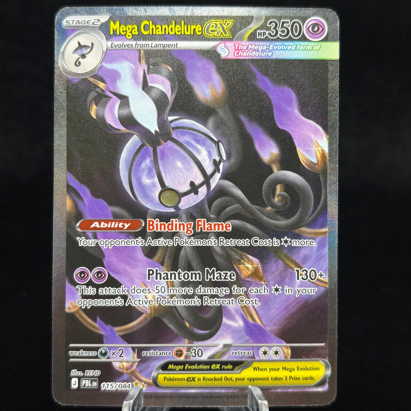 Mega Chandelure ex - 113/081 Single Card