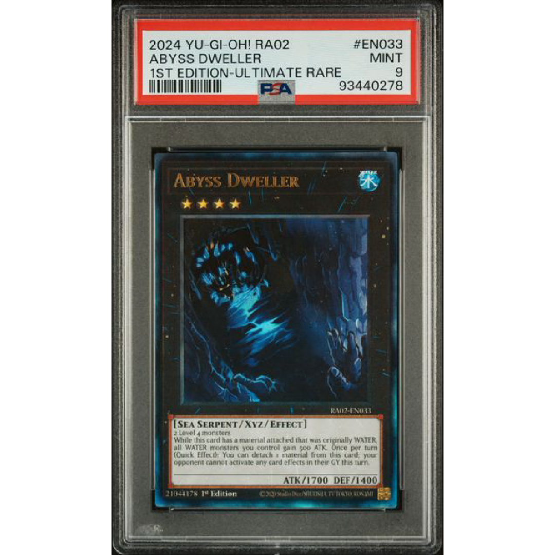 PSA 9 2024 Yu-Gi-Oh RA02 Abyss Dweller 1st Edition Ultimate Rare EN033