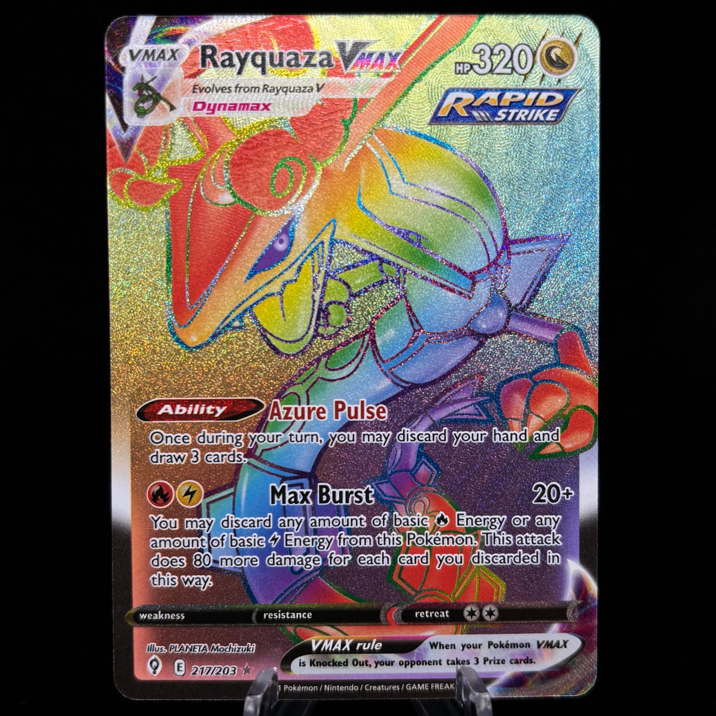 Rayquaza VMAX (Secret) - SWSH07: Evolving Skies Single Card